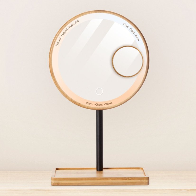 Kosmetické zrcátko Lanaform Bamboo Mirror