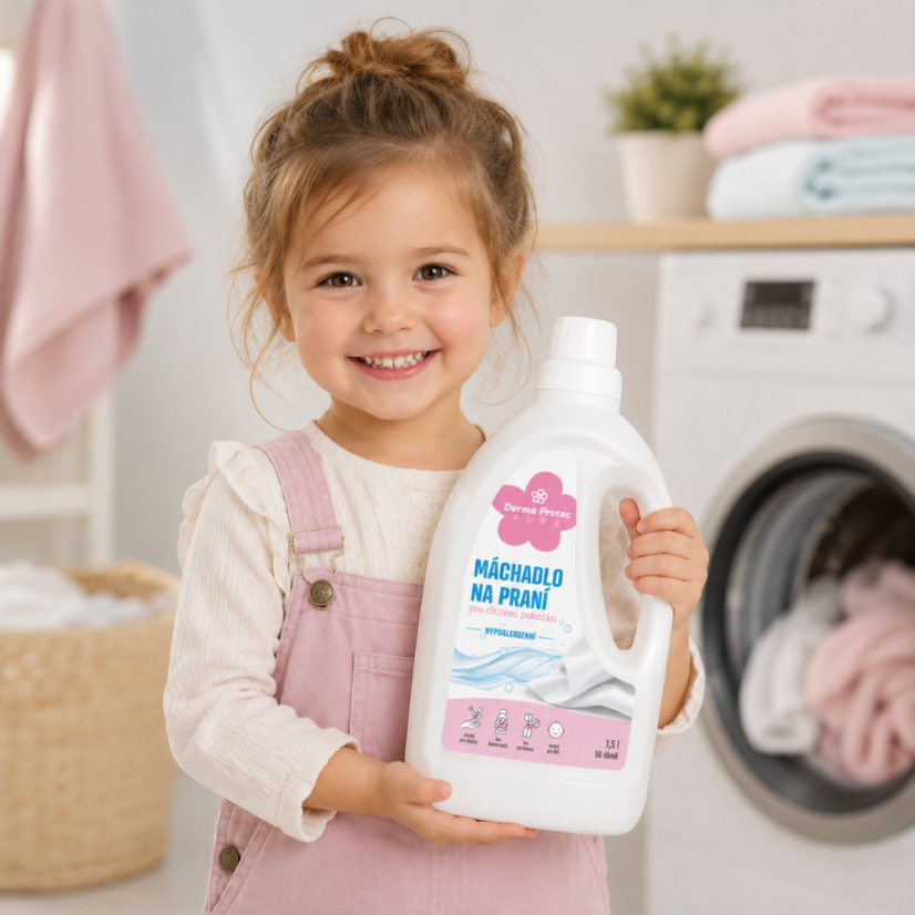 DermaProtec Pure Máchadlo na praní pro citlivou pokožku 1,5 l
