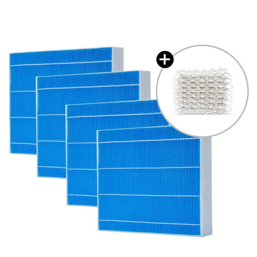 Sada 4 ks zvlhčovacích filtrů a sterilizační vložka Silvertex® pro zvlhčovač vzduchu Meaco Armin® 300
