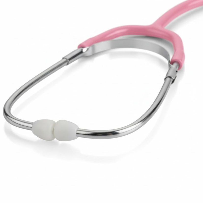 Dvouhlavý stetoskop PELO F30 Duo růžový
