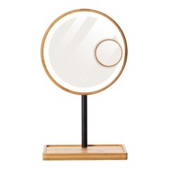 Kosmetické zrcátko Lanaform Bamboo Mirror